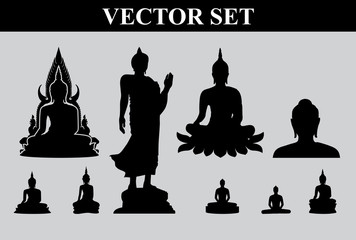 Silhouette of Thai Buddha - 65634968