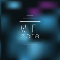Wifi zone with blurred background
