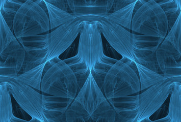 background blue fractal seamless