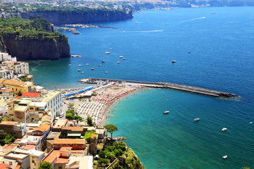 View of the Amalfi Coast of Tyrrhenian Sea (Campania, Italy)