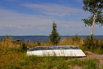 ruderboot an land