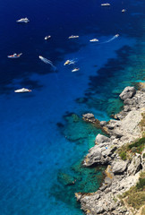 Yachting on the Mediteranean Sea, Capri Island, Europe