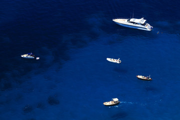 Yachting on the Mediteranean Sea, Capri Island, Europe