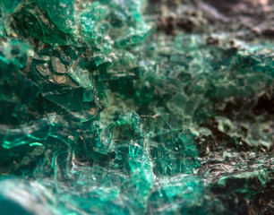 Crystal stone. Extreme closeup.Macro