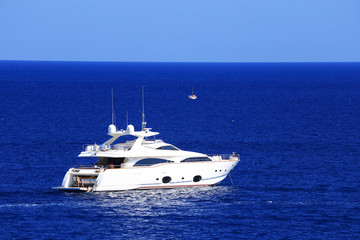 Obraz na płótnie Canvas Yachting on the Mediteranean Sea, Capri Island, Europe