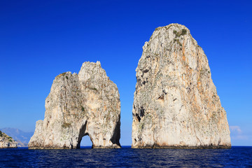 Fototapeta premium Faraglioni Cliffs, Capri, Italy, Europe