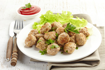 Roasted meatballs