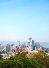Fototapeta na wymiar Downtown Seattle as seen from the Kerry park