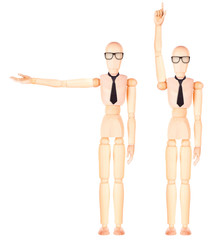 businessman raising his hand to give an answer