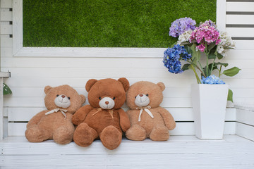 Cute teddy bear brown soft hair.