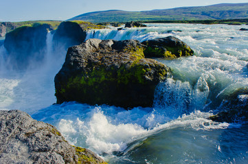 Beatiful Vibrant Picture of icendic waterfall in iceland