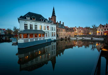 Tableaux ronds sur plexiglas Anti-reflet Brugges Bruges Restaurant