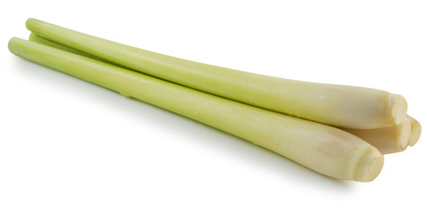 Fresh Lemon Grass on white background