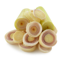 Fresh Lemon Grass on white background