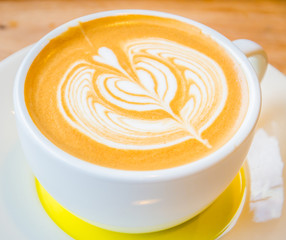 Latte art coffee