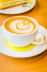 Latte art coffee
