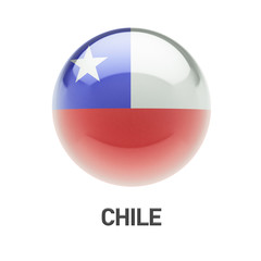 Fototapeta premium Chile Flag Icon