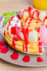 Strawberry banana pancake
