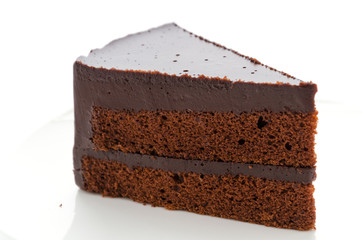 Cake chocolate isolated on white background