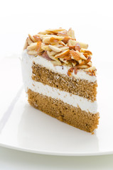 Coffee cake isolated on white background