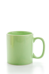 Color mug isolated on white