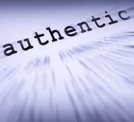 Fototapeta premium Authentic Definition Displays Authenticity Guaranteed Or Genuine