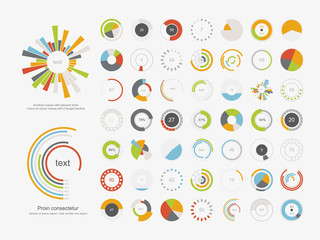 Infographic Elements.Pie chart set icon.