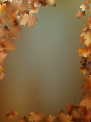 Naklejka na ściany i meble Autumn leaves background template. EPS 10