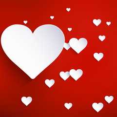 Hearts on abstract background. EPS 10