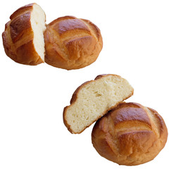 Assortment of baked bread.