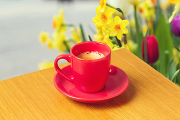 Coffee mug on a table