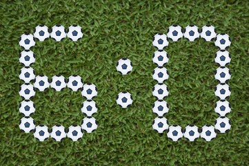 7 Segment pattern football score match report.