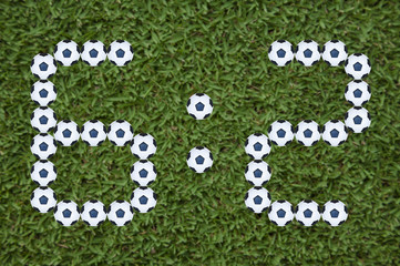 7 Segment pattern football score match report.