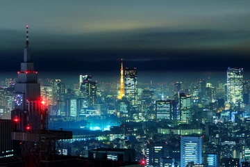 Foto op Plexiglas Tokio stad in de nacht © leungchopan
