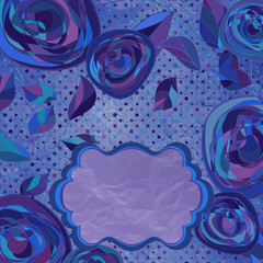 Romantic floral with vintage roses. EPS 8