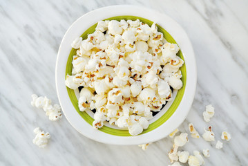 Popcorn on marble top