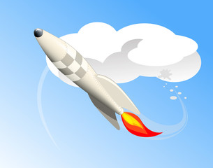 Flying rocket © ayax