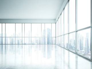 empty white interior