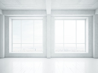 empty white interior