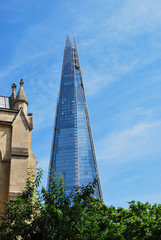The Shard of Glass seen from Southwark Cathedral London