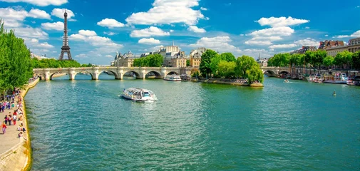 Fototapete Rund Ufer der Seine in Paris © Alexi Tauzin