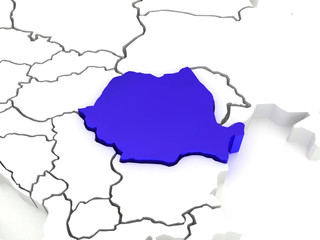 Map of Europe and Romania.