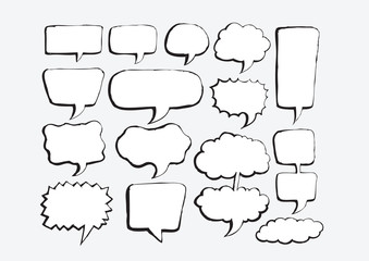 Obraz premium Speech Bubble Sketch hand drawn bubble speech