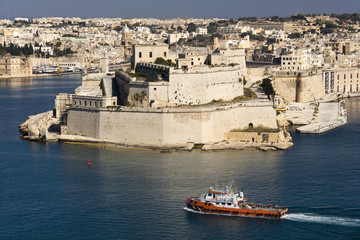 Fototapeta na wymiar Fort St Angelo - Grand Harbor - Valletta - Malta