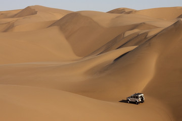Fototapeta na wymiar Sand Dunes in the Namib Desert in Namibia