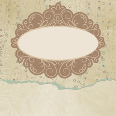 Vintage card template with copy space. EPS 8