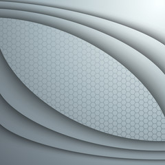 Abstract background with 3d  vector waves.