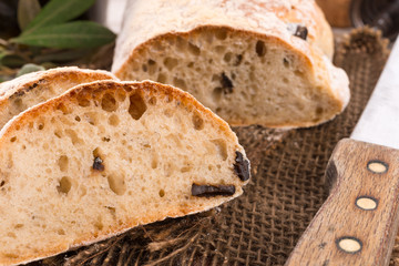 home-made olive ciabatta