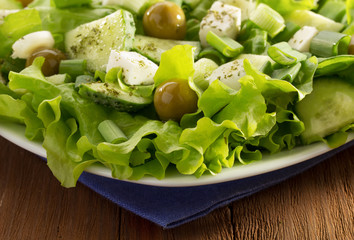 greek salad in plate