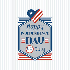 United States of America Independence Day greeting card.